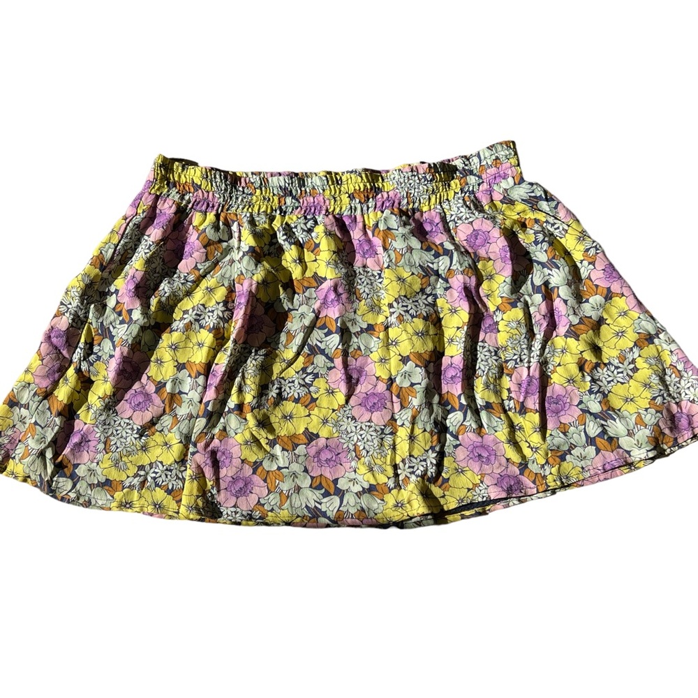 Anthropologie Leifnotes Bright Floral Mini Skirt Size 12